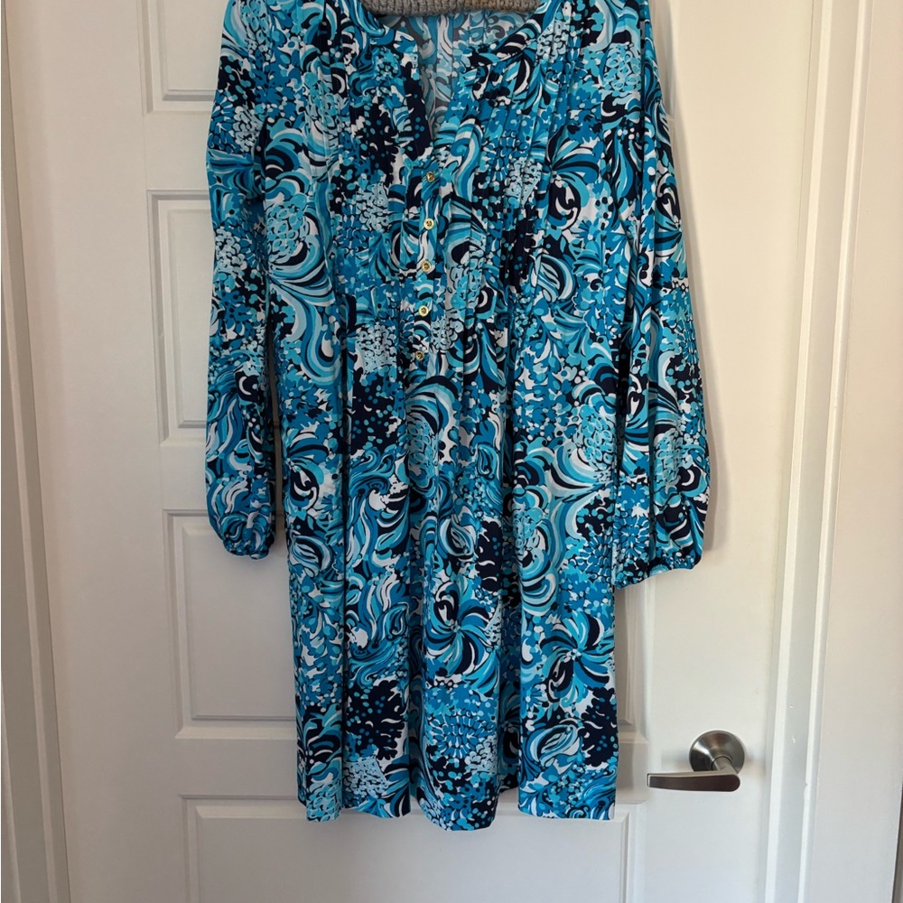 Lilly Pulitzer Chilly Lilly Seana Dress - Mermaidzing -  UPF50 Dress - L